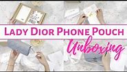 New Lady Dior Phone Pouch Cloud Blue Cannage Lambskin Unboxing Video