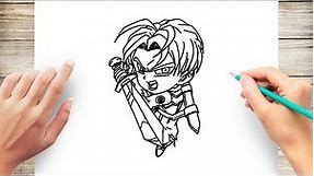 How to Draw Chibi Trunks Dragon Ball Step by Step