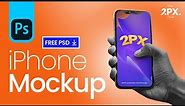 Iphone Mockup in Adobe Photoshop | the2px | Free Mockup PSD download