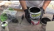 Spraying EZ Liner Bedliner on the Yamaha R1 Dirtbike