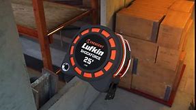 Crescent Lufkin 1/2" x 100' Hi-Viz Orange Engineer's Fiberglass Tape Measure - FE100D, orange/black
