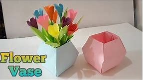 DIY Flower Pot | How To Make Paper Flower Pot Vase