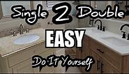 DOUBLE VANITY Do It YOURSELF Install | Single to Double Vanity | How to Install a Bathroom Vanity