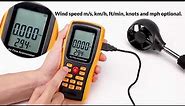 CFM/CMM Anemometer Handheld Air Flow Velocity Meter Wind Speed Gauges