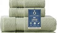 COZYART Sage Green Bath Towels Set for Bathroom Turkish Cotton Thick Soft Absorbent Durable 650 GSM Towel Set of 6, 2 Large Bath Towels, 2 Hand Towels, 2 Washclothes