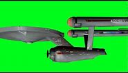 Star Trek Classic TOS Ships Chroma key flybys