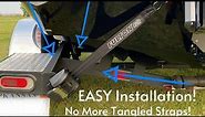 How to Install Retractable Boat Transom Straps - FULTON F2 Straps - Securement made easy!