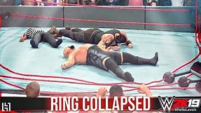 WWE 2K19 Big Show vs Braun Strowman | WWE 2K19 Ring Collapsed | WWE 2K19 Ring Break PS4 Gameplay