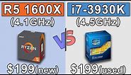 Ryzen 5 1600X (4.1GHz) OC vs i7-3930K (4.5GHz) OC | Which is Better Value for Money..???