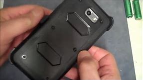 HOW TO INSTALL Samsung Galaxy J7 V Case, J7 Perx, Shockproof Rugged Hybrid Armor Case w Belt Clip