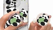 Amazon.com: Panda Phone Case for Various iPhone, Come with Panda Phone Holder, Cute Animal Phone Cover for iPhone 12/13/14/15/Pro/Pro Max，Clear