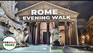 This is Rome at Night and it is Amazing!! - 4KUHD - 60fps - with Captions!
