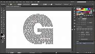 How to Fill a Character with Text in Adobe Illustrator