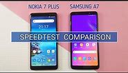 Samsung A7(2018) vs Nokia 7 Plus Speed Test | Camera Test | TechTag