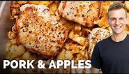 Pork Chops with Quick Applesauce | Super Easy Dinner!