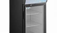 Avantco SC-52 Black Countertop Display Refrigerator with Swing Door