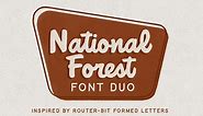 National Forest Font Duo, a Script Font by Rachel Kick