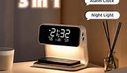 25.47US $ 19% OFF|Creative 3 In 1 Bedside Lamp Wireless Charging LCD Screen Alarm Clock Wireless Phone Charger For Iphone Smart Alarm Clock Lamp| |   - AliExpress