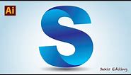 3D S logo design | illustrator logo design tutorial | adobe illustrator cc tutorial | Jakir Editing