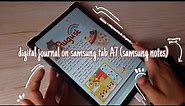 digital journal on samsung tab A7 android tablet (samsung notes)