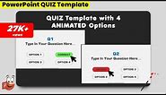 85.PowerPoint Quiz Animation Template | PowerPoint Quiz Template