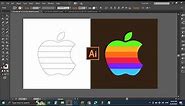 Apple Rainbow Logo Vector Tracing Tutorial | Adobe Illustrator | Visuals by Zeeshan