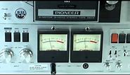 Vintage Pioneer RT-1020L 3 head 3 motor Reel to Reel tape deck short demonstration