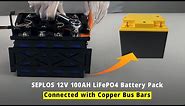 Seplos 12V 100AH LiFePO4 Battery Pack Installation with BMS Built-in, Run In Series or Parallel