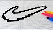 Handmade Pixel Art - How To Draw Nike Logo #pixelart