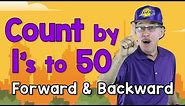 Count by 1's to 50 - Forward and Backward | Counting Song for Kids | Count to 50 | Jack Hartmann