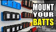 Power Tool Battery Holders for Your Shop or Truck by 48Tools | Grab and Go Batteries!