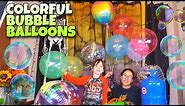 Inflating Colorful Bubble Bobo Balloons LED Party Helium & Air Filled Balloon Comparison DISCO BALL