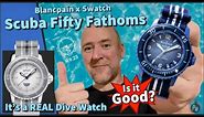 Swatch x Blancpain Scuba Fifty Fathoms — REAL DIVE WATCH — Automatic Sistem51 , 50 Fathoms WR , Lume