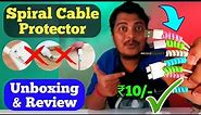 Spiral Charging Cable Protector Unboxing & Review || Spiral Cable Protector