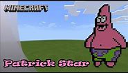 Minecraft: Pixel Art Tutorial and Showcase: Patrick Star (SpongeBob SquarePants)