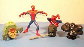 2009 THE SPECTACULAR SPIDER-MAN ANIMATED SERIES SET OF 4 BURGER KING COLLECTION TOYS VIDEO REVIEW