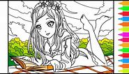 Coloring Lazy Summer, Her Delicious Eating Moment, Mountain Camping Adventure | Coloring Pages