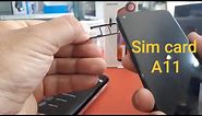 How to put a Sim card in Samsung Galaxy A11(2021)