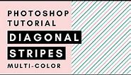 Repeating Diagonal Stripe Pattern with Multiple Colors - Photoshop Tutorial