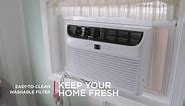 Frigidaire 5,000 BTU 115V Window Air Conditioner Cools 500 Sq. Ft. with Heater and Slide Out Chassis in White FHWH112WA1