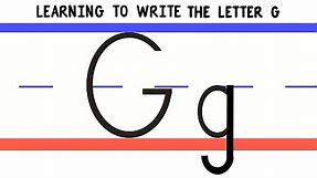Write the Letter G - ABC Writing for Kids - Alphabet Handwriting by 123ABCtv