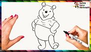 How To Draw Winnie The Pooh Step By Step 🐻 ❤️Winnie The Pooh Drawing Easy