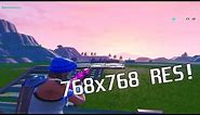 Fortnite 768x768 Stretched Res (1366x768 monitor)