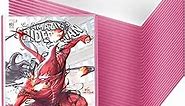 Comic Book Toploader Colored Border Edge Fits Current, Silver,Golden Age Comics 5mm Thickness - PVC Comic Toploader Hard Protector - Comic Book Case Holder (Comic-silver-red-5pcs)
