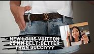 LOUIS VUITTON 25 MM BELT | TRY-ON, SIZING & COMPARISON TO MY GUCCI BELT