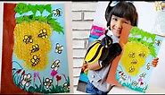 Bubble Wrap Beehive and Fingerprint Bee Craft for Kids/EASY NICEY 30