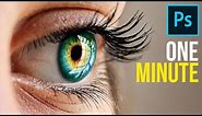 1-Minute Photoshop - How to Create Multi-Color Eyes!