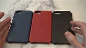 Official Apple Leather Case iPhone SE (2020) Lineup Color Comparison