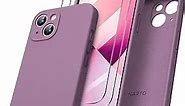 ORNARTO Compatible with iPhone 13 Case 6.1 inch, with 2 x Screen Protector, Liquid Silicone Gel Rubber Cover [Full Body] Shockproof Protective Phone Case for iPhone 13 -Lilac Purple