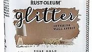 Rust-Oleum 360221 Glitter Interior Wall Paint, 28 oz, Rose Gold, 12 Fl Oz (Pack of 1)